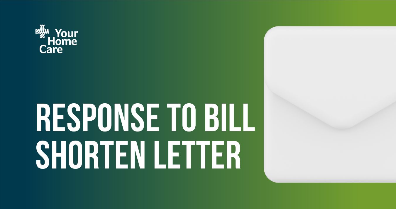 Response to the letter sent by Bill Shorten